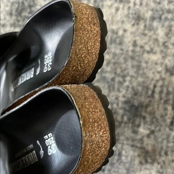 Birkenstock Dark Gray Sandals with Silver Buckle - Picture 4 of 5